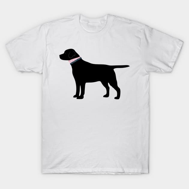 Black Lab Preppy Silhouette T-Shirt by emrdesigns